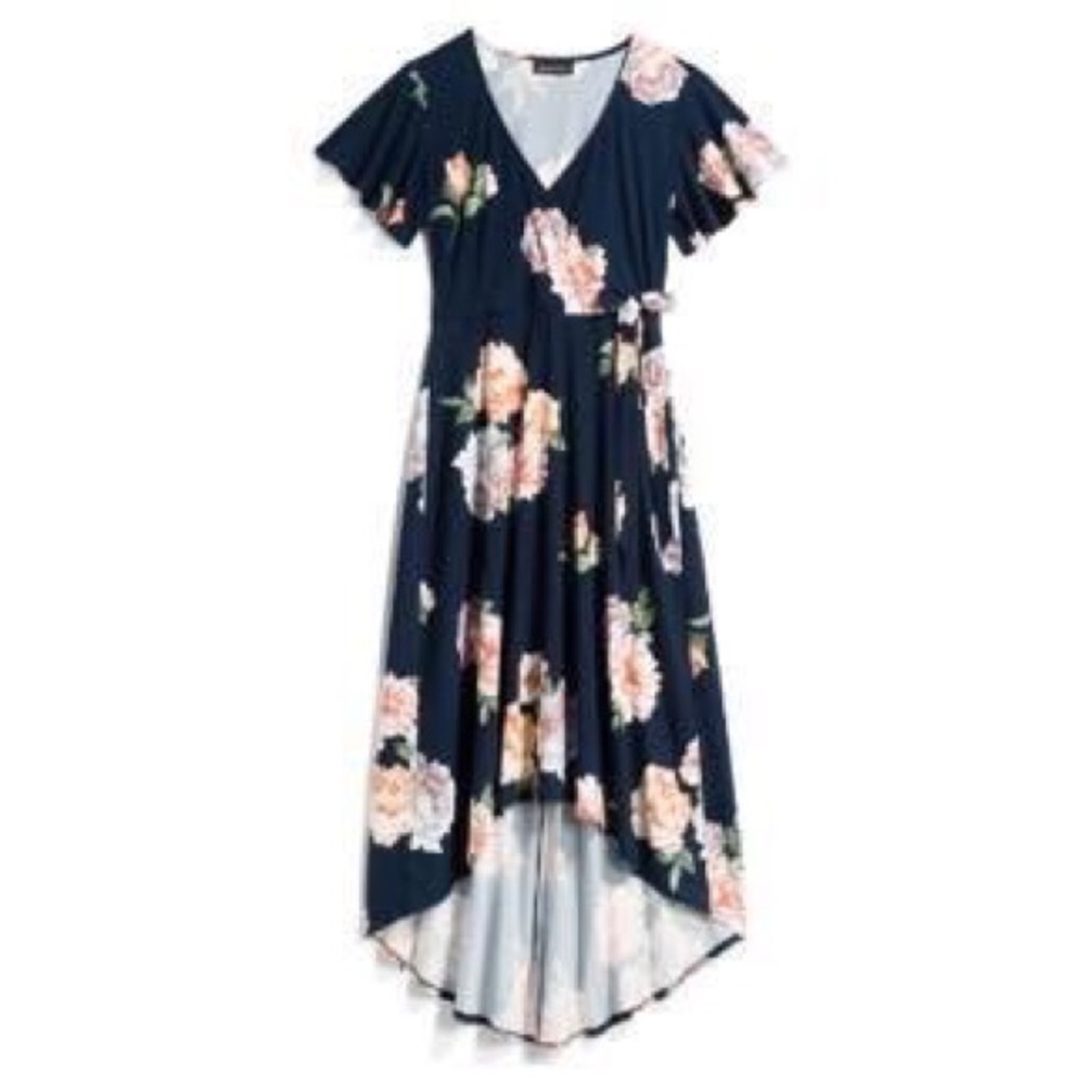 Stitch Fix floral soft high-low maxi dress